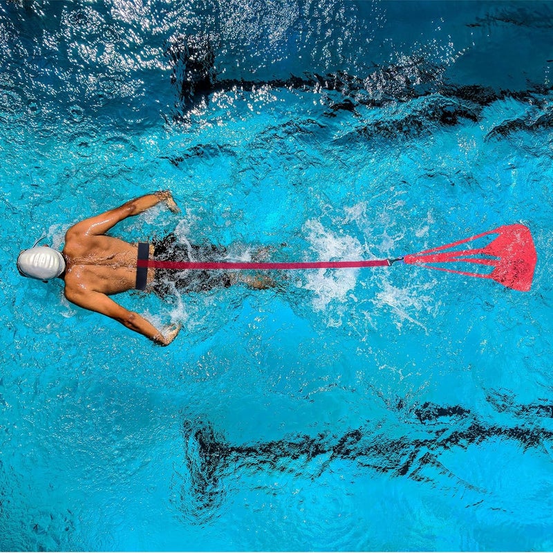 CORECISE Swimming Resistance Training Set - Aquatic Resistance Belt, Swim Parachute, Pool Trainer Set - Image 4